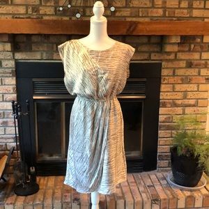 NWT Max & Cleo Black & Creme Faux Wrap dress - M